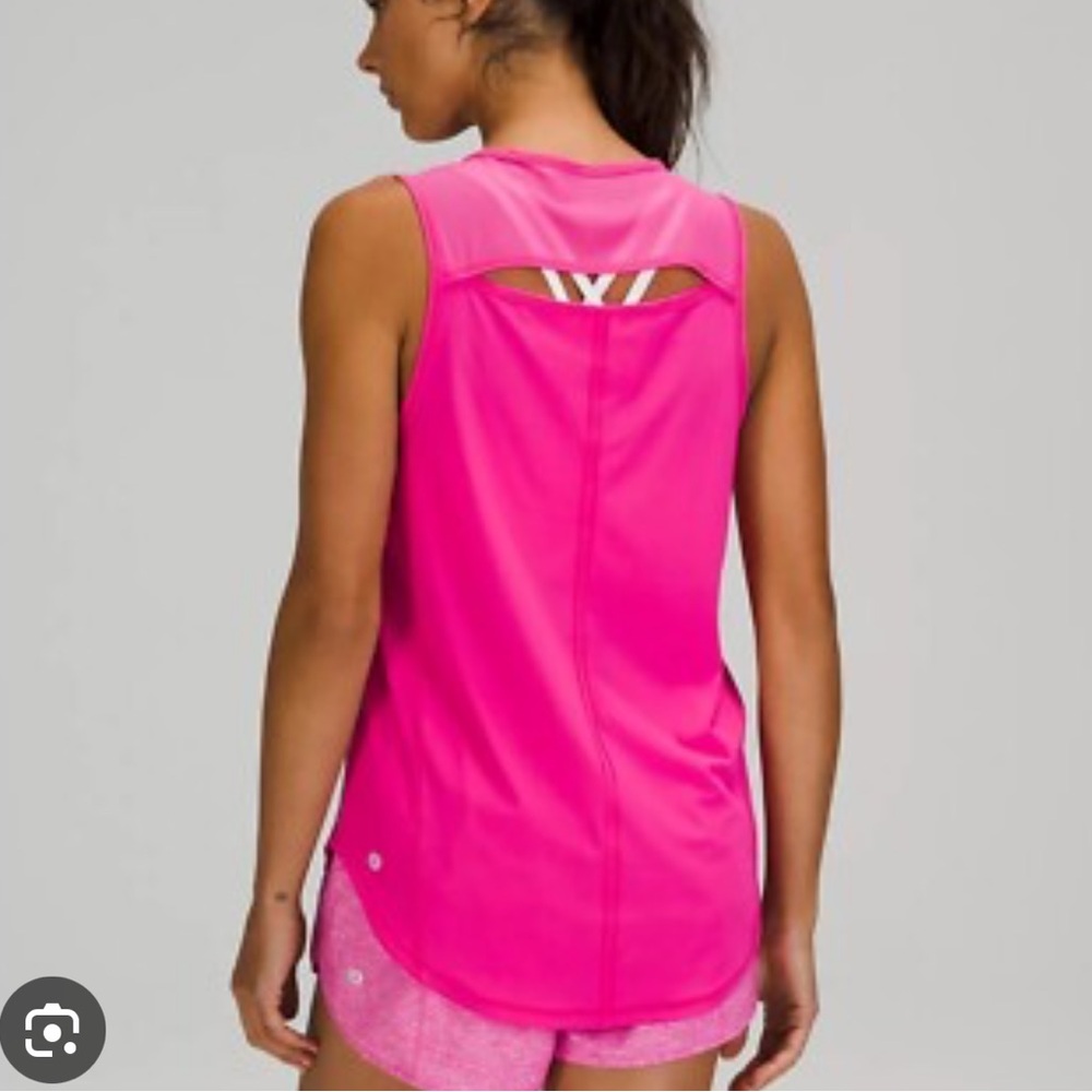 lululemon athletica Pink sculpture tank top